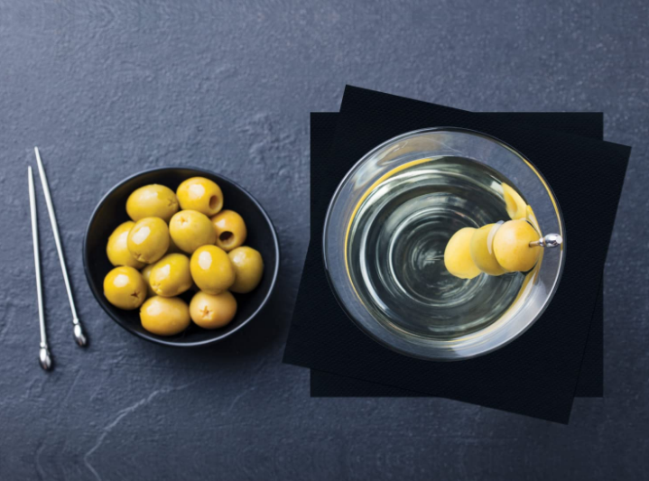 Bulky Soft Bar Napkins / Serviettes 2ply 23cm BLACK {100}