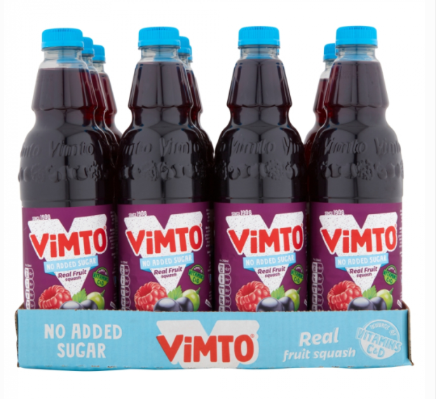 Vimto No Added Sugar Squash 12 x 725ml