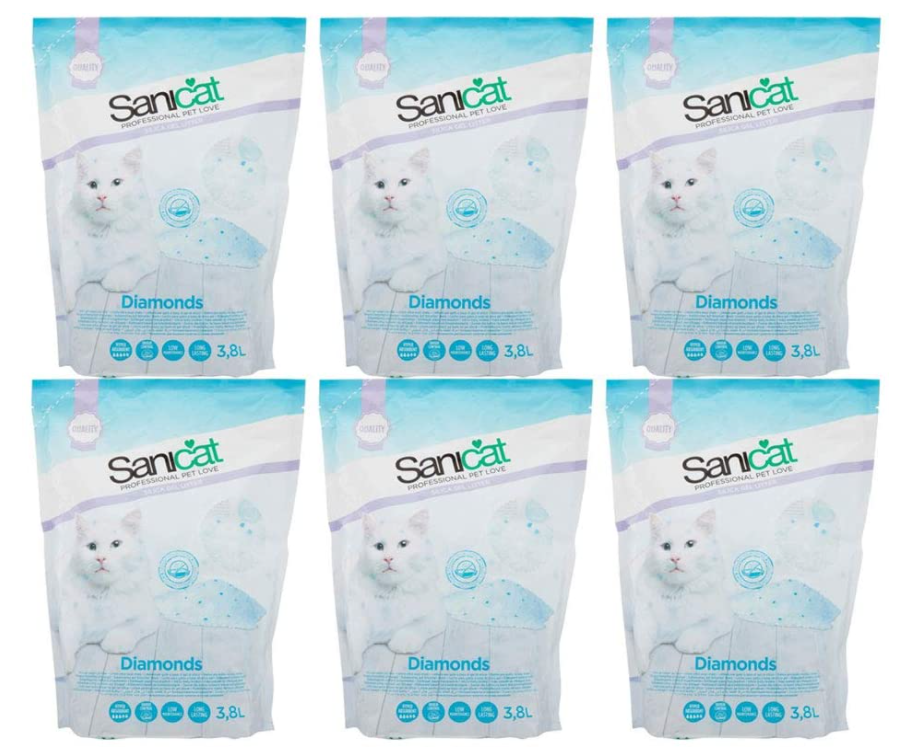 Sanicat Professional Pet Love Lightweight Absorbent Diamonds Cat Litter 3.8 Litre