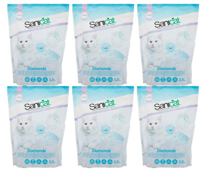 Sanicat Professional Pet Love Lightweight Absorbent Diamonds Cat Litter 3.8 Litre