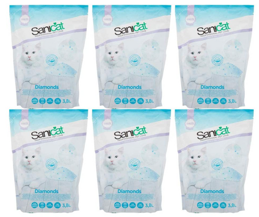 Sanicat Professional Pet Love Lightweight Absorbent Diamonds Cat Litter 3.8 Litre