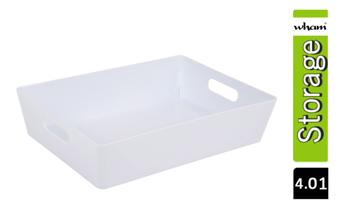 Wham White Rectangular Studio Basket 4.01 2 Litre