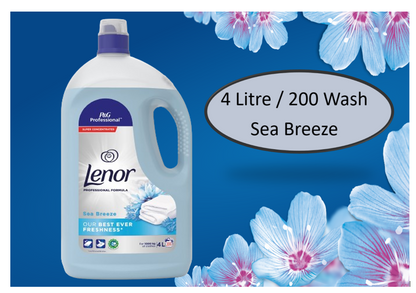 Lenor Fabric Conditioner SEA BREEZE  Professional 4L CONCENTRATED 200 Wash