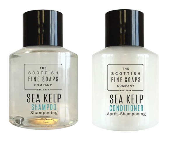 Sea Kelp Conditioner & Shampoo Bottles 30ml  {Hotel Guest House, Travel Sized}