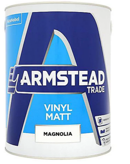 Armstead Trade Vinyl Matt Paint Magnolia 5 Litres