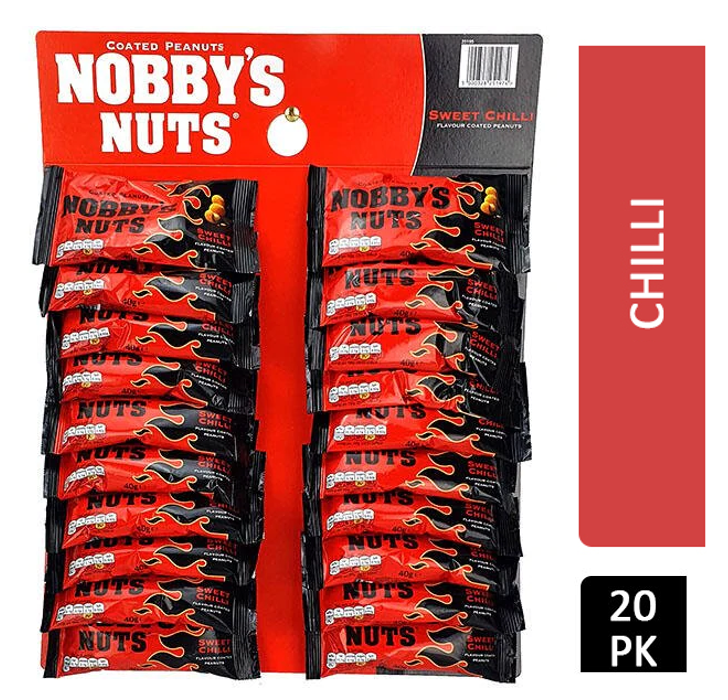 Nobby's Nuts Sweet Chilli Peanuts 20 x 40g Carded