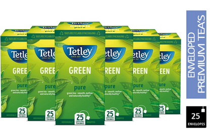 Tetley Pure Green Individually Wrapped Tea Bags  25's