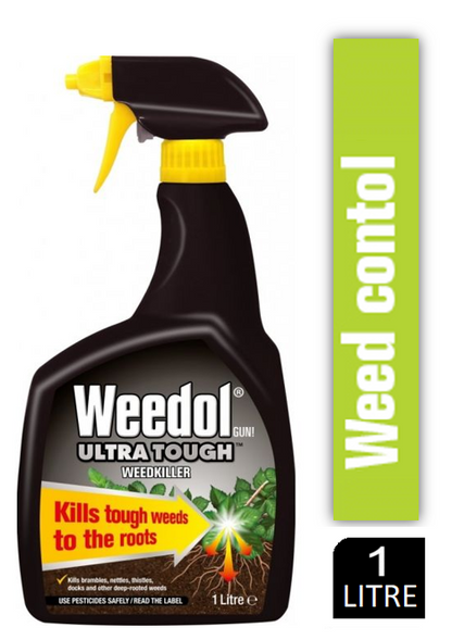 Weed Root Killer Spray Weedkiller Weedol Ultra Tough Fast Acting Trigger Gun 1l Path Patio Garden