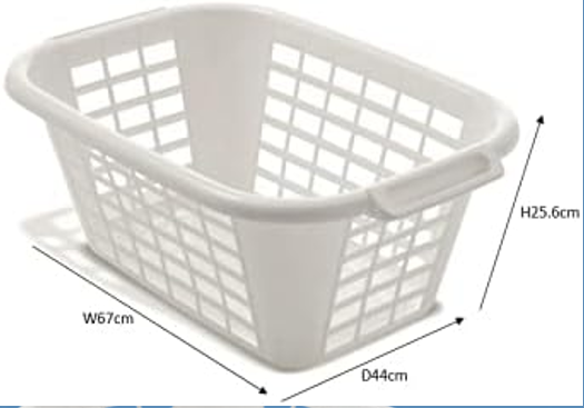 Addis White Laundry Basket 40 Litre