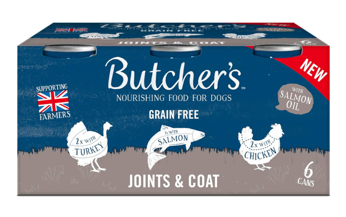 Butchers Joints & Coat Wet Dog Food Tins, 6 x 390g