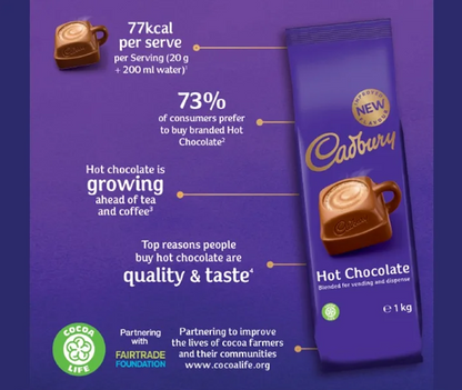 Cadbury No.1 Vending Hot Chocolate 1kg