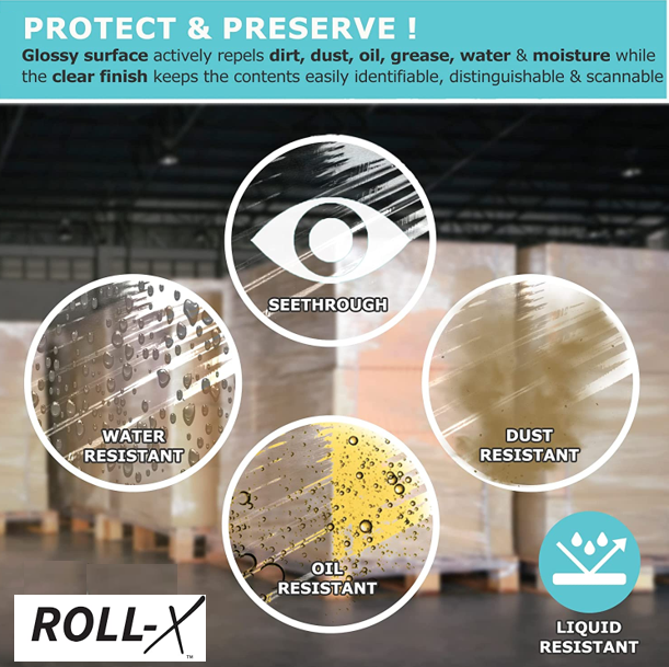 Stretch Wrap Film 400mmx300m Medium Duty 17micron NY17-0400-250 {Roll-X} - UK BUSINESS SUPPLIES