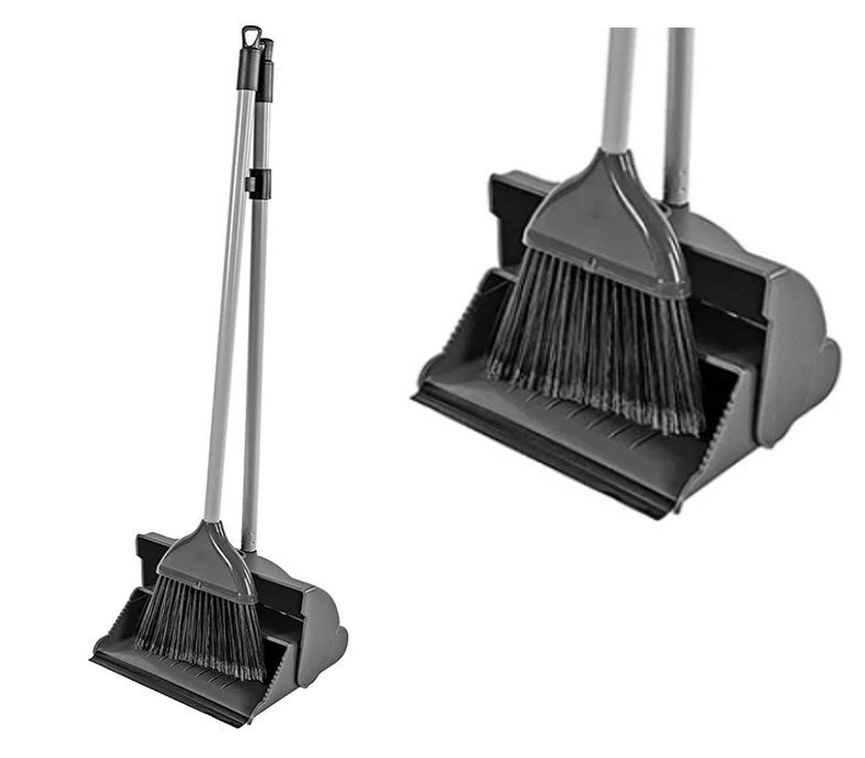 Fixtures Basic Lobby Dustpan Brush with Self Closing Lid