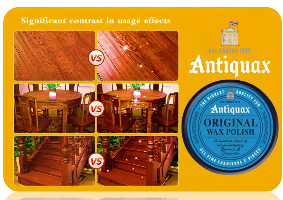Antiquax Original Wax Polish & Enhancer 3x100ml | Finest Beeswax & Carnauba Wax