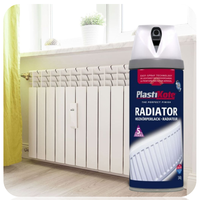 PlastiKote Twist & Spray Radiator Gloss White 400ml