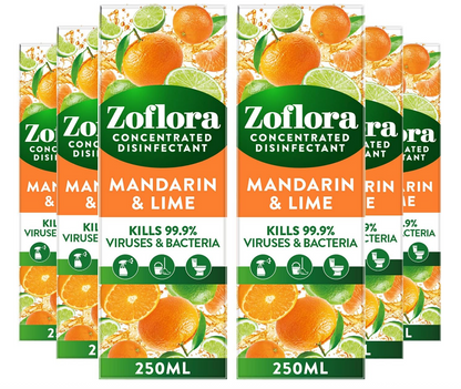 Zoflora Mandarin & Lime Concentrated Multipurpose Disinfectant Liquid | 1 x 250ml
