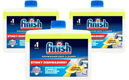 Finish Lemon Dishwasher Cleaner 250ml | 3 x 250ml Bundle
