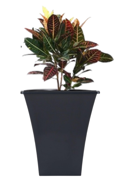 Wham Metallica 23cm Square Plastic Garden Planters | 100% Recycled Plastic | Lightweight & Weather-Resistant