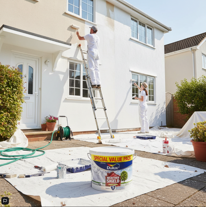 Dulux Weathershield Smooth White Masonry Paint | Acrylic Paint | 1 x 7.5L