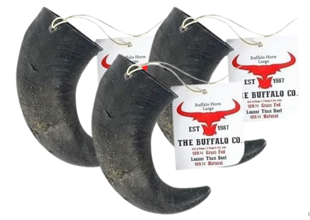 The Buffalo Co. Buffalo Horns for Dogs Small 4–5 Inch