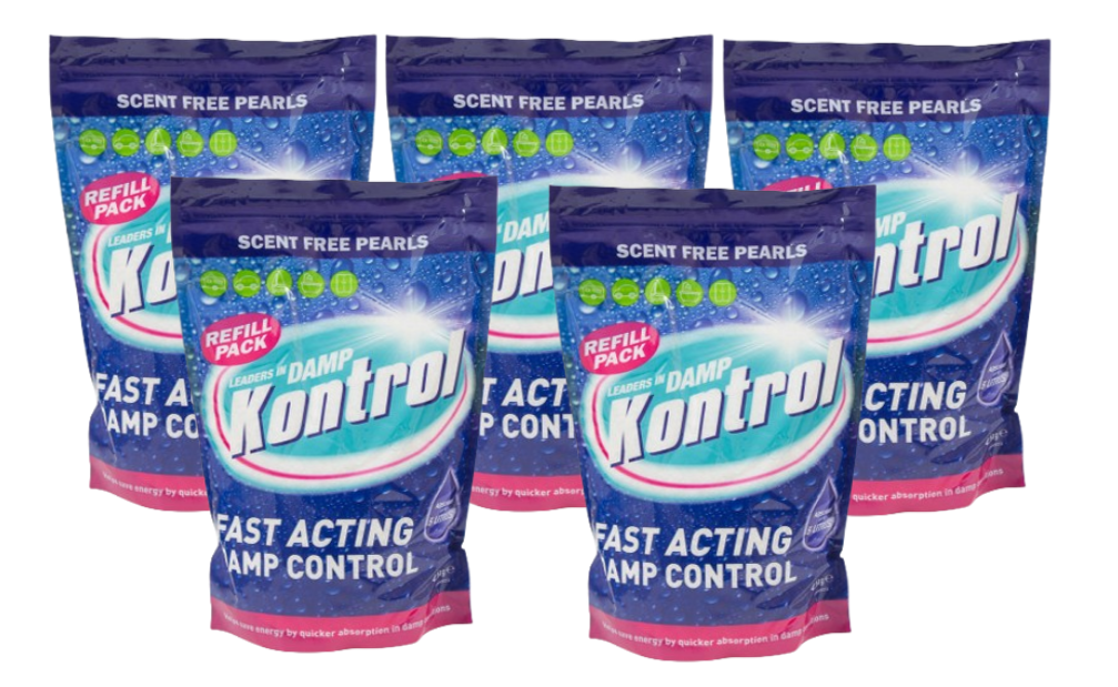 Kontrol Refill Moisture Trap Damp Mould Absorber Krystals Economic Pack 2.5kg | 5 x 2.5kg Bundle