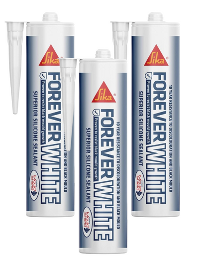 Everbuild Forever White Silicone Seal C3 | 3 Pack Bundle