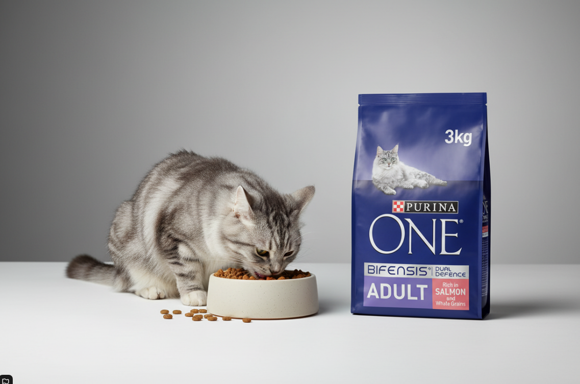 Purina ONE Adult Dry Cat Food Salmon & Wholegrain 3kg