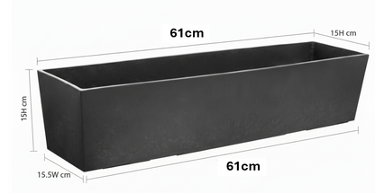 Primeur Sonata Planter 15Cm Slate P00018395