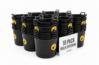 Xtrade Black Flexible Tub 42 Litre For Building Mixing Carrying Storage