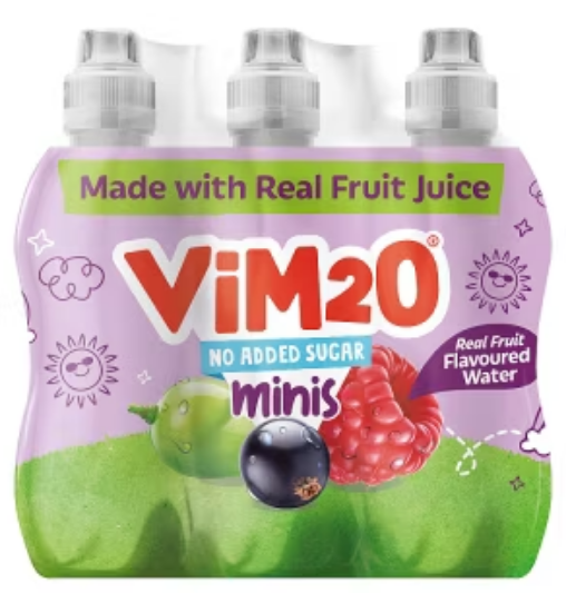 Vimto Kids Vim2o Flavoured Water Drink | No Added Sugar | 24 x 250ml