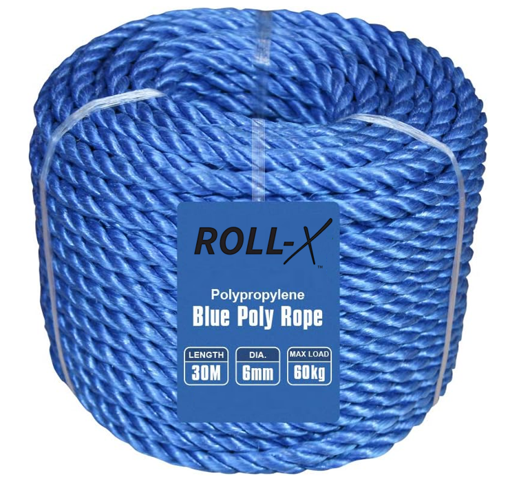 Roll-X Poly Rope Mini Coil Blue 6mm x30m