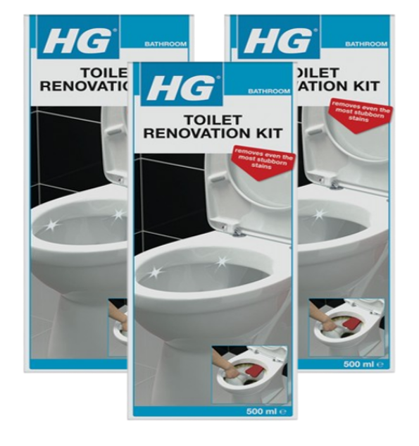 HG Toilet Renovation Cleaning Kit | Cleans, Descales & Renovates Toilet Bowl | 500ml