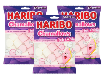 Haribo Chamallows Pink & White | 3 x 140g Bundle