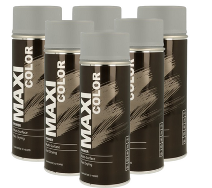 Maxi Color Grey Spray Primer | Indoor or Outdoor |2 x 400ml