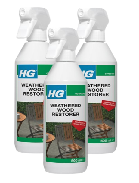 HG Weathered Wood Restorer |Cleans Maintains & Renovates Wood | 500ml