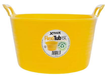 XTrade Flexi-Tub 15L Yellow | 100% Recycled | 100kg+ weight carrying Capacity.