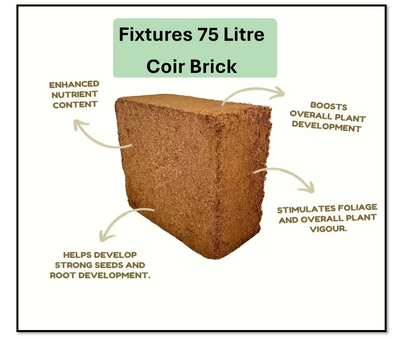 5kg Coir Potting Mix Brick | Expands to 75 Litre of 100% Natural Compost