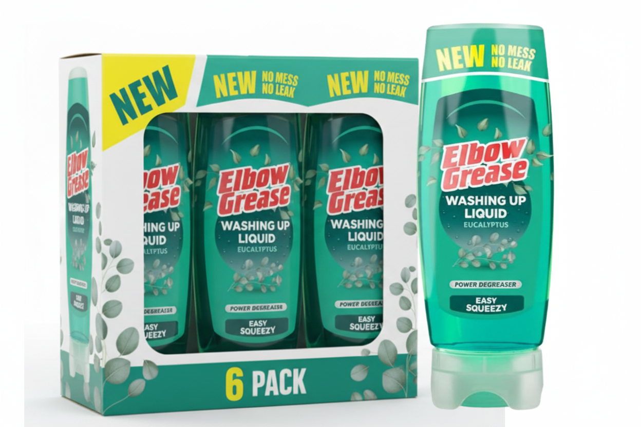 Elbow Grease Stand Up Washing Up Liquid | Eucalyptus | 1 x 450ml