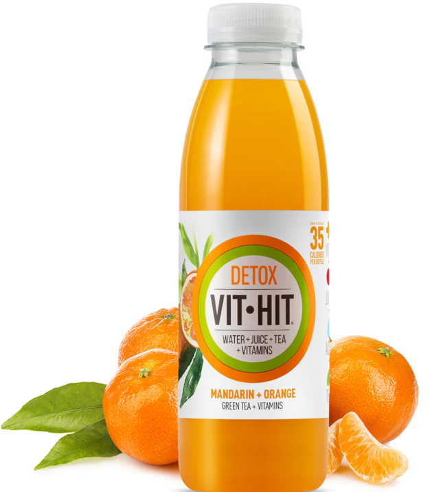 VIT HIT Detox, Mandarin & Orange 12 x 500ml