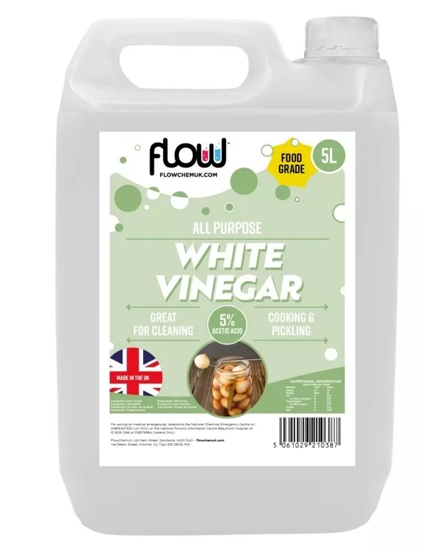 Flow Foodgrade White Vinegar Cleaner Limescale Remover Weed Killer 5 litre