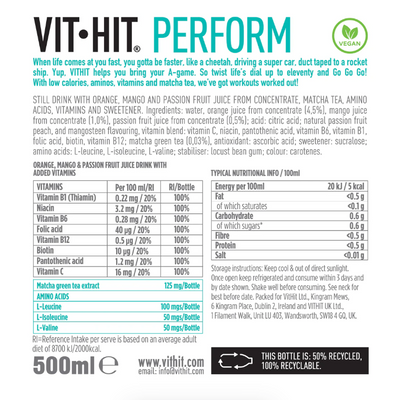 VIT HIT Perform, Mango & Passionfruit 12 x 500ml