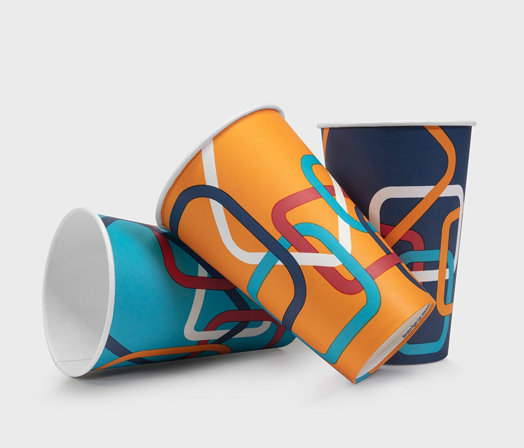 Venezia New Vibrant 12oz Paper Vending Cups 50's