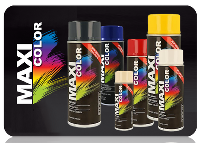 MAXI COLOR Quick Drying Spray Paint MATT White 2 x 400ml