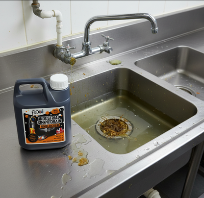 Flow Chemicals Industrial Strength Sink and Drain Unblocker | 1 Litre