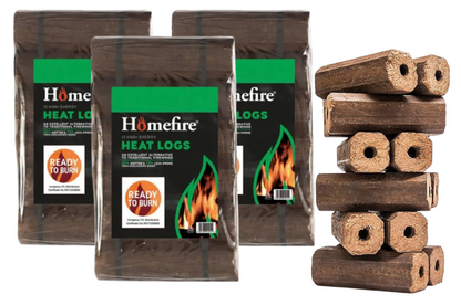 Heat Logs High Energy Ultra Dry Open Fire Log Eco Wood Fuel {Pack x 12}