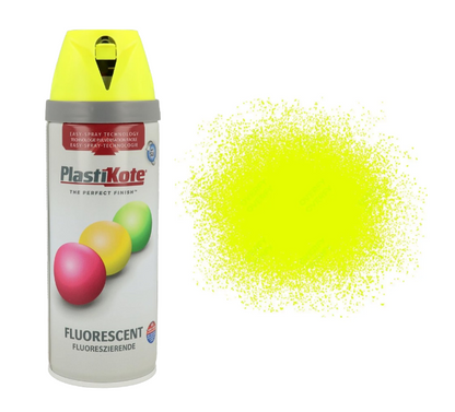 PlastiKote Twist & Spray Fluorescent Yellow 400ml