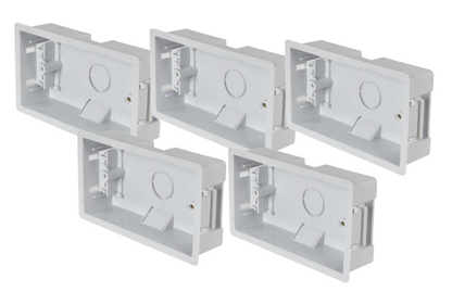 Lyvia 2 Gang Dry line Box | 36mm Depth | Electrical Double Socket Back Unit