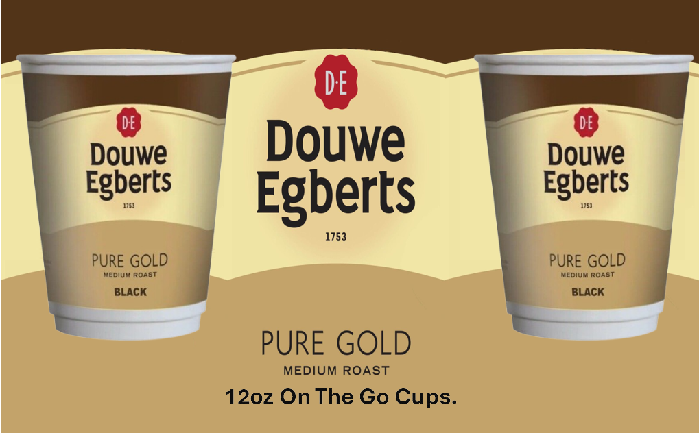 Douwe Egbert Pure Gold Black 12oz On The Go (10-300 Cups)