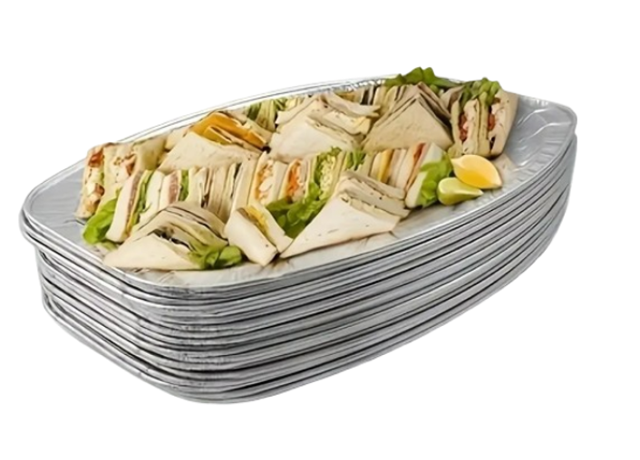 Kingfisher Aluminium Disposable Catering Serving Party Foil Platters 14"|  60 Pack Bundle