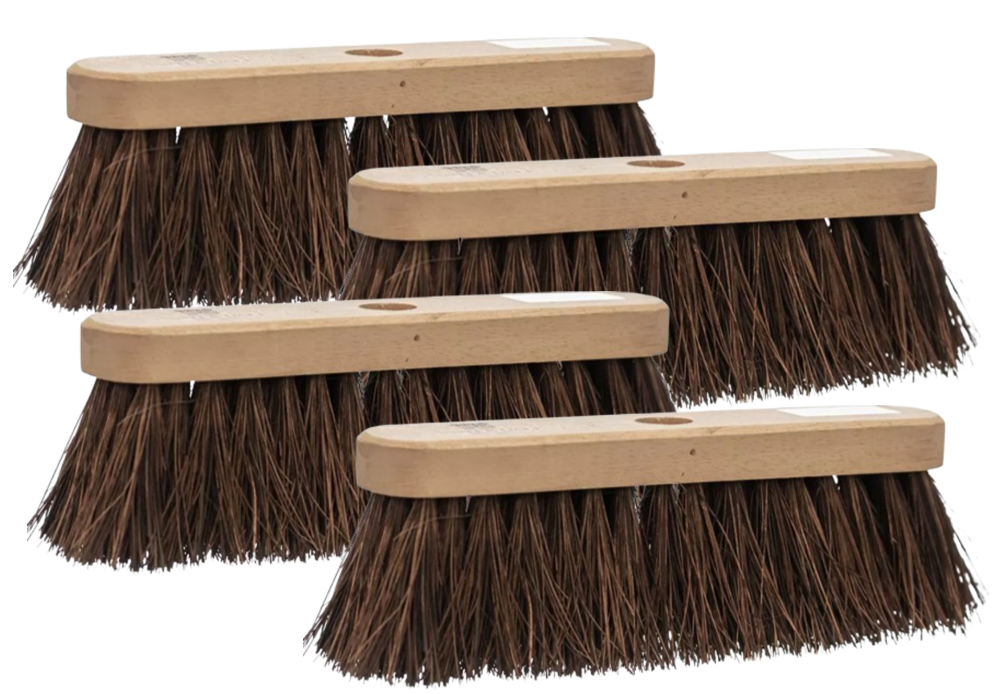 Castledale 10" Stiff Brush Head | Bassine Bristles | CD-3003 | 4 Pack Bundle